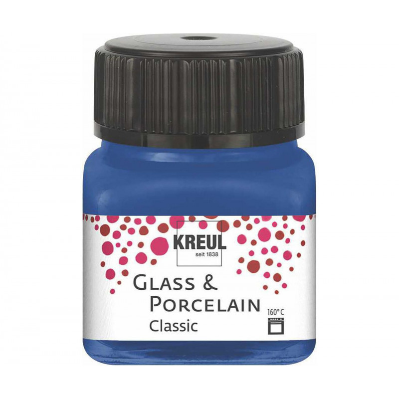 Barva na sklo a porcelán KREUL classic kobaltová modrá 20 ml