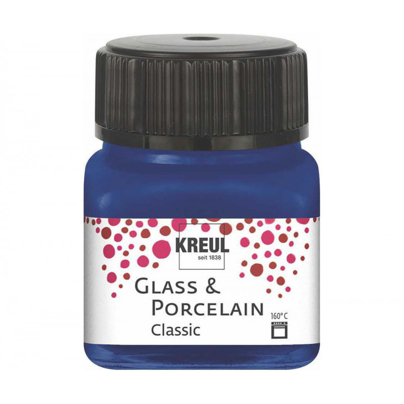 Barva na sklo a porcelán KREUL classic královská modrá 20 ml