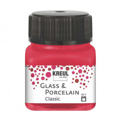 Barva na sklo a porcelán KREUL classic karmínová červená 20 ml