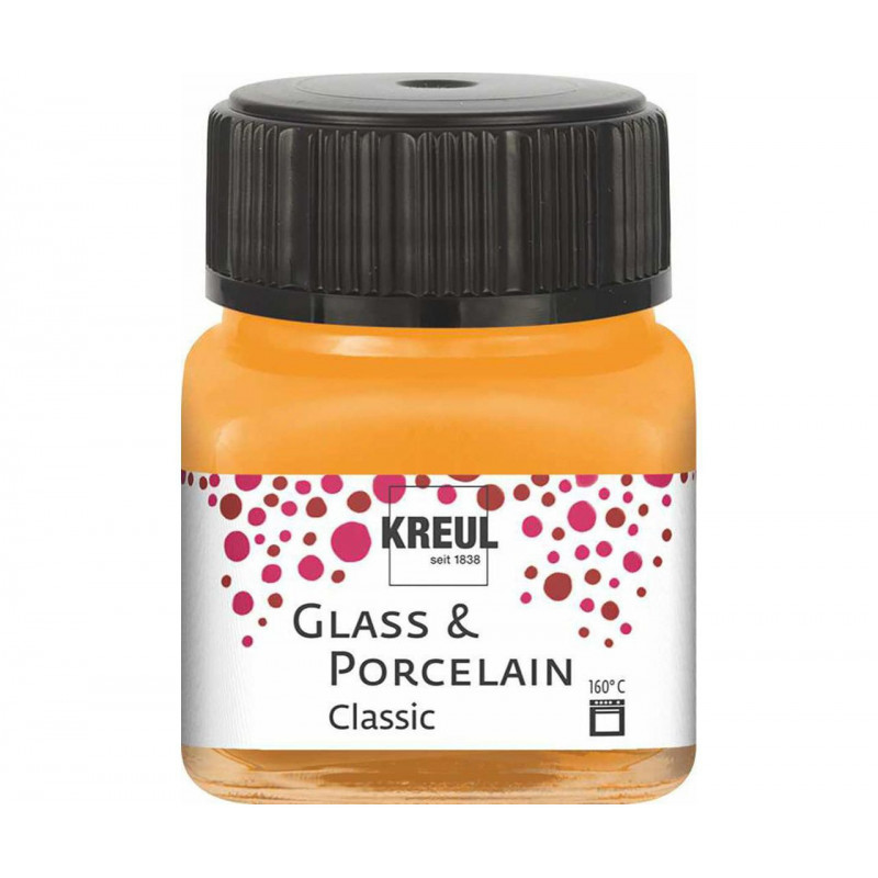 Barva na sklo a porcelán KREUL classic oranžová 20 ml