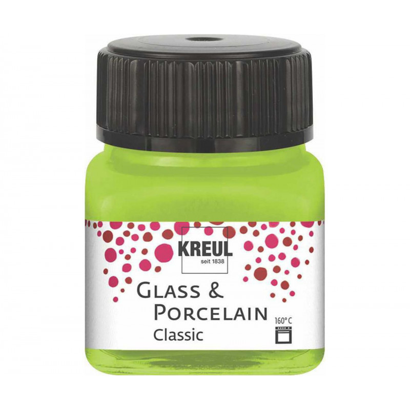 Barva na sklo a porcelán KREUL classic májová zelená 20 ml