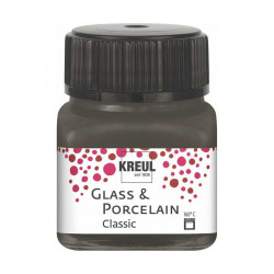 Barva na sklo a porcelán KREUL classic tmavě hnědá 20 ml