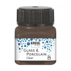 Barva na sklo a porcelán KREUL clear espreso hnědá 20 ml