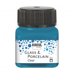 Barva na sklo a porcelán KREUL clear azurová 20 ml