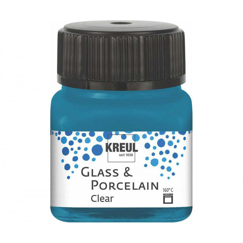 Barva na sklo a porcelán KREUL clear azurová 20 ml