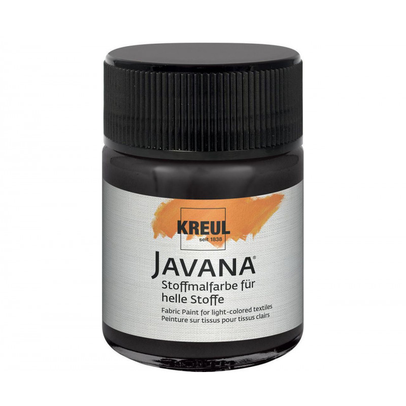 Barva na světlý textil JAVANA 50 ml černá