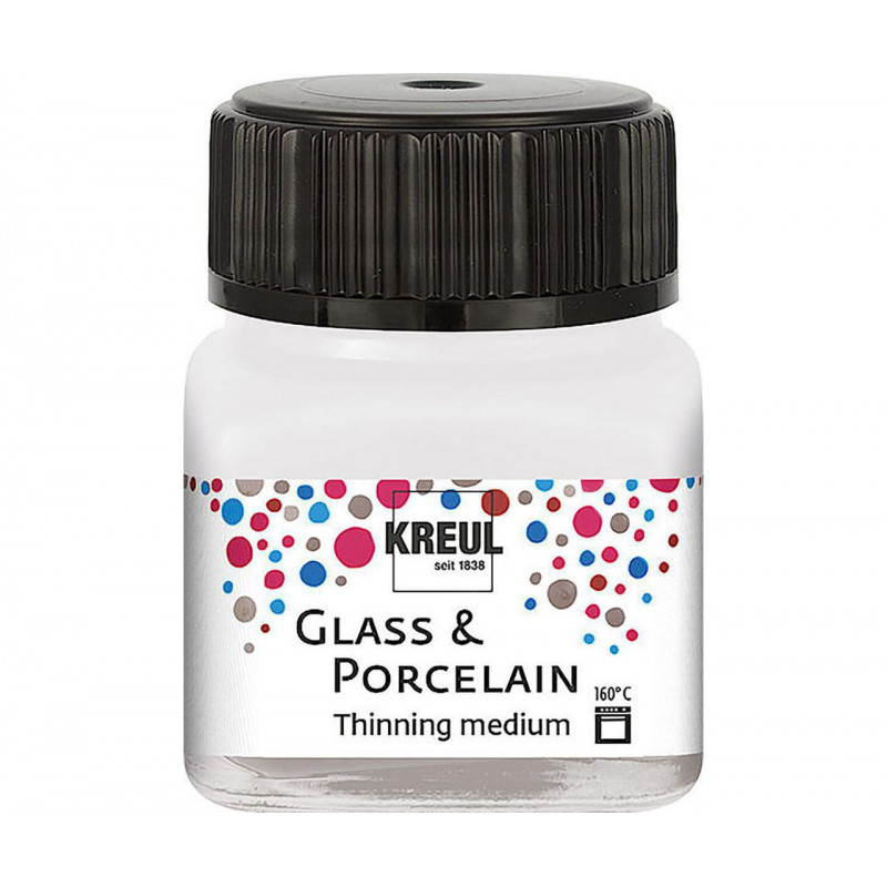 Médium na ředění barev na sklo a porcelán KREUL 20 ml