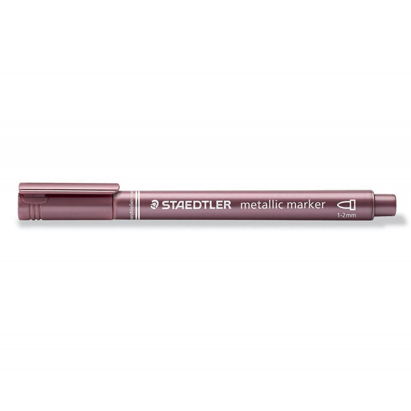 Metalický popisovač červený STAEDTLER 1-2 mm kuželový hrot