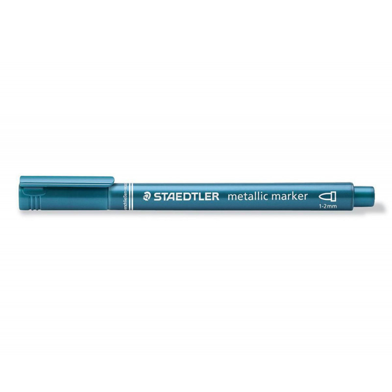 Metalický popisovač modrý STAEDTLER 1-2 mm kuželový hrot