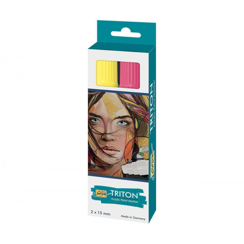 Sada Paint Marker TRITON SOLO GOYA 15 mm svítící žlutá + svítící zelená