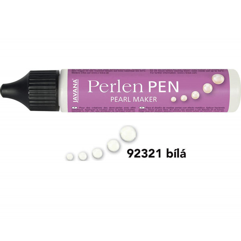 Perlen Pen perlový popisovač 29 ml bílý