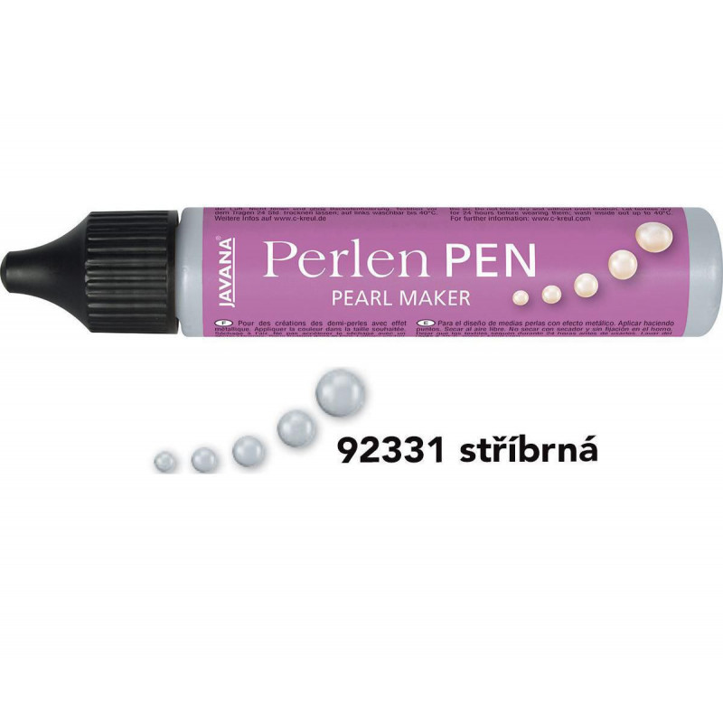 Perlen Pen perlový popisovač 29 ml stříbrný