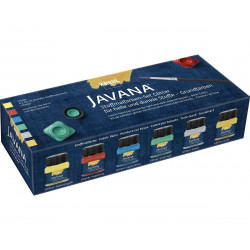 Sada Barva na textil třpytivá JAVANA 6 x 20 ml - základní