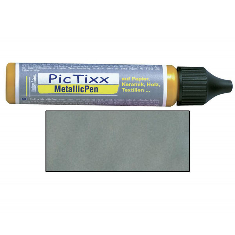 Plustrovací pero PicTixx MetallicPen 29 ml stříbrná