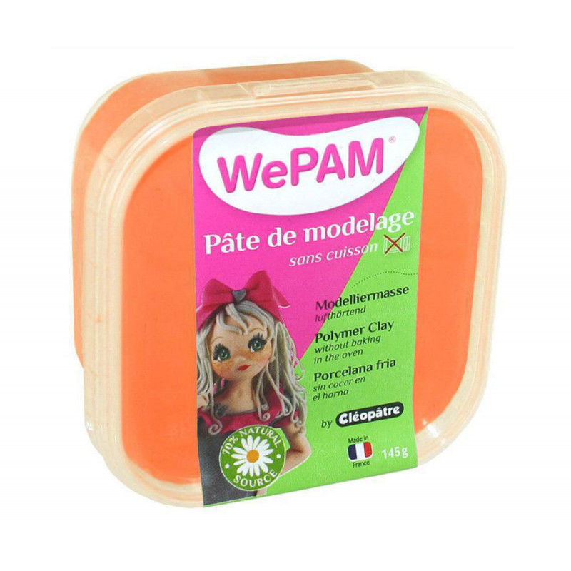 Samotvrdnoucí polymerová modelovací hmota WePAM 145 g - Neon Oranžová