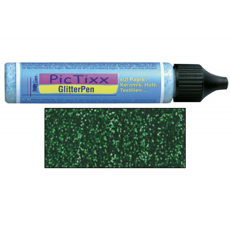 Plustrovací pero PicTixx GlitterPen 29 ml zelená