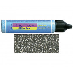 Plustrovací pero PicTixx GlitterPen 29 ml stříbrná