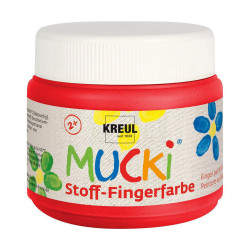 Prstová barva na textil MUCKI červená 150 ml