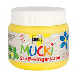 Prstová barva na textil MUCKI žlutá 150 ml