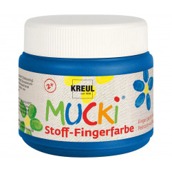 Prstová barva na textil MUCKI modrá 150 ml