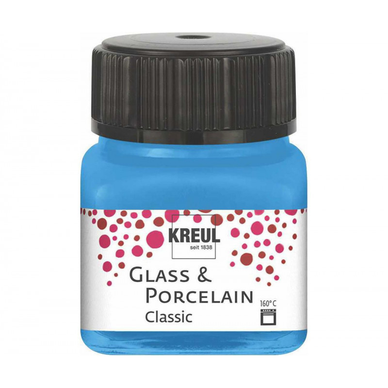 Barva na sklo a porcelán KREUL classic světle modrá 20 ml