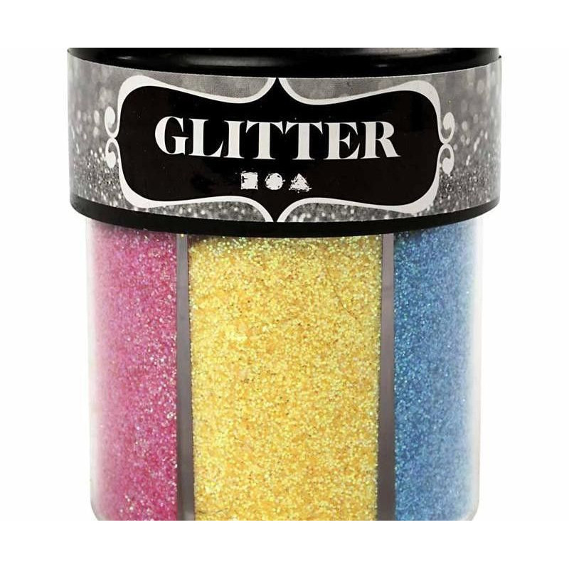 Sada Glitter třpytky 6 x 13 g světlé barvy