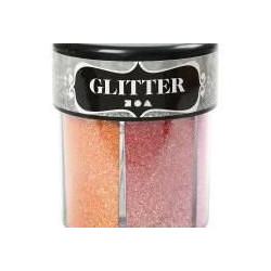 Sada Glitter třpytky 6 x 13 g světlé barvy