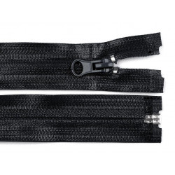 1ks Black Lesk Voděodolný Zip Šíře 6mm Délka 65cm Spirálový, Spirálové Dělitelné Voděodolné, Zipy Textilní Galanterie