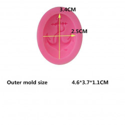 Silikonová formička pro tvoření 3d přívěsků, mýdla svíček čokolády sušenek sádrových odlitků, -