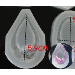 Silikonová formička pro tvoření 3d mýdla přívěsků, motiv - přívěsek komponent na tvoření náušnic