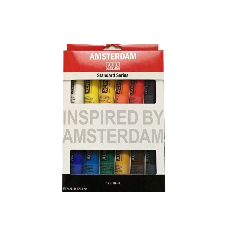 Akrylové Barvy Amsterdam Sada (12x20ml), Royal Talents Výtvarné Potřeby