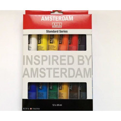 Akrylové Barvy Amsterdam Sada (12x20ml), Royal Talents Výtvarné Potřeby