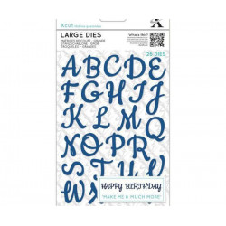 Abeceda Velká Písmena - Vyřezávací Kovové Šablony Xcut (29ks), Docrafts Čísla Texty Big Shot Embosování, Scrapbooking Papír