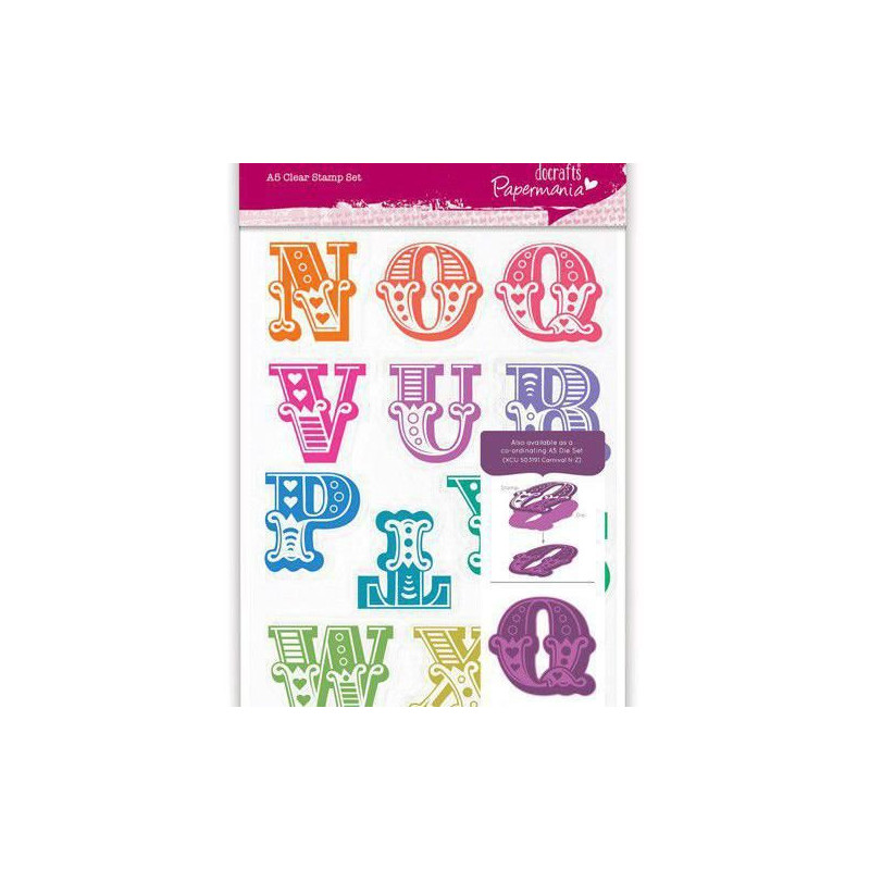 Abeceda N-z - Silikonová Gelová Razítka (13ks), Docrafts Scrapbooking Papír
