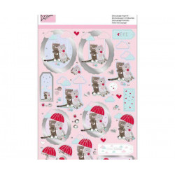 3d Papírové Výřezy - Zamilované Kočky Docrafts Papíry Vrstvení, Scrapbooking