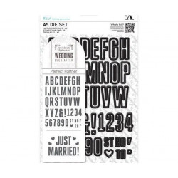 Abeceda A Čísla - Vyřezávací Kovové Šablony Xcut (48ks), Docrafts Písmena Texty Big Shot Embosování, Scrapbooking Papír