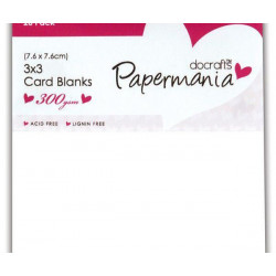 7x7cm Přání A Obálky 20ks (300g/m2) - Bílé, Docrafts Čtvercové, Blahopřání, Scrapbooking Papír