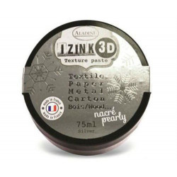 3d Pasta Izink 75ml - Stříbrná Silver Aladine Gesso Pasty Barvy Speciální, Hobby Barvy Decoupage