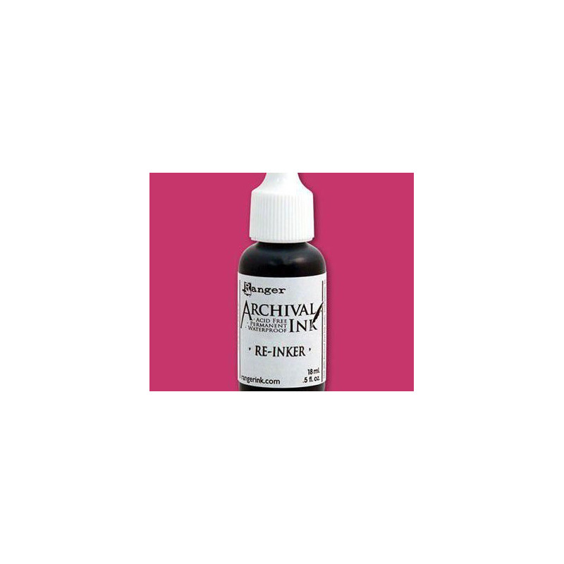 Archival Náplň 18ml - Vibrant Fuchsia Ranger Inkousty Permanentní, Polštářky Scrapbooking Papír