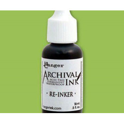 Archival Náplň 18ml - Vivid Chartreuse Ranger Inkousty Permanentní, Polštářky Scrapbooking Papír