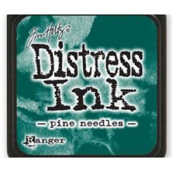 Distress Ink Mini Pine Needles Ranger Polštářky 3x3cm Inkousty Scrapbooking Papír