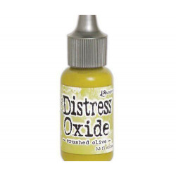 Distress Oxide Náplň 14ml - Crushed Olive Ranger Náhradní Náplně, Inkousty Polštářky Scrapbooking Papír