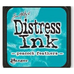 Distress Ink Mini Peacock Feathers Ranger Polštářky 3x3cm Inkousty Scrapbooking Papír