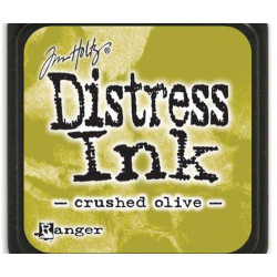 Distress Ink Mini Crushed Olive Ranger Polštářky 3x3cm Inkousty Scrapbooking Papír