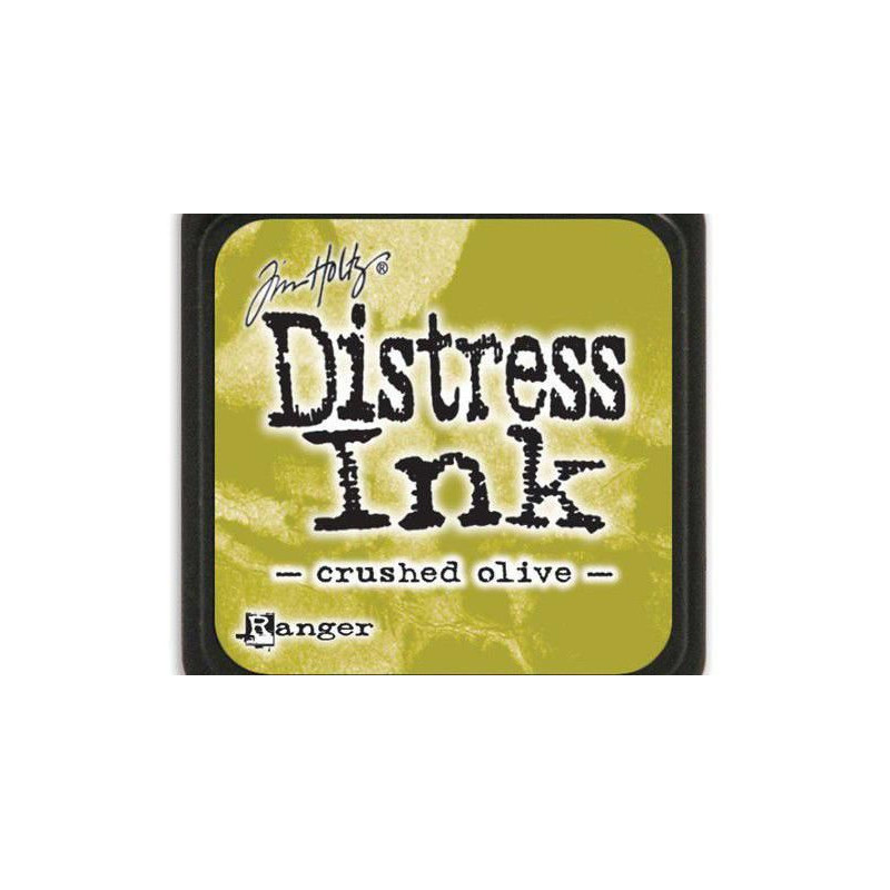 Distress Ink Mini Crushed Olive Ranger Polštářky 3x3cm Inkousty Scrapbooking Papír