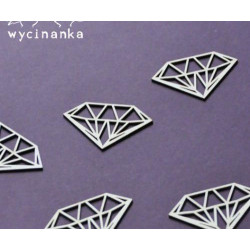 Diamant - Kartonové Výřezy Chipboards (5ks), Wycinanka Dekorace Ozdoby Scrapbooking Papír