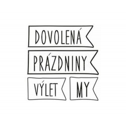 Dovolená, Prázdniny My A Výlet Č. 615 - Gumová Razítka Na Dřevě (4ks), Keta Scrapbooking Papír