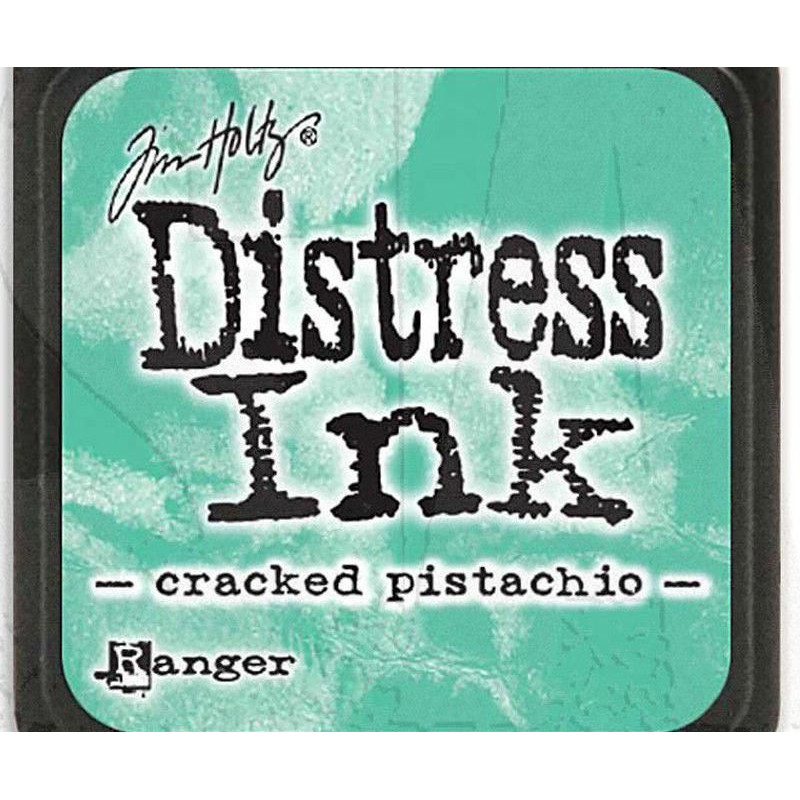 Distress Ink Mini Cracked Pistachio Ranger Polštářky 3x3cm Inkousty Scrapbooking Papír