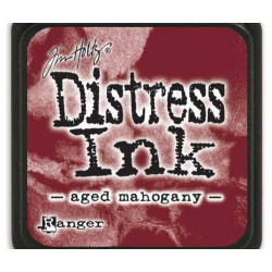 Distress Ink Mini Aged Mahogany Ranger Polštářky 3x3cm Inkousty Scrapbooking Papír