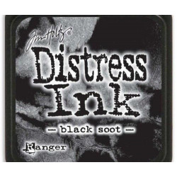 Distress Ink Mini Black Soot Ranger Polštářky 3x3cm Inkousty Scrapbooking Papír